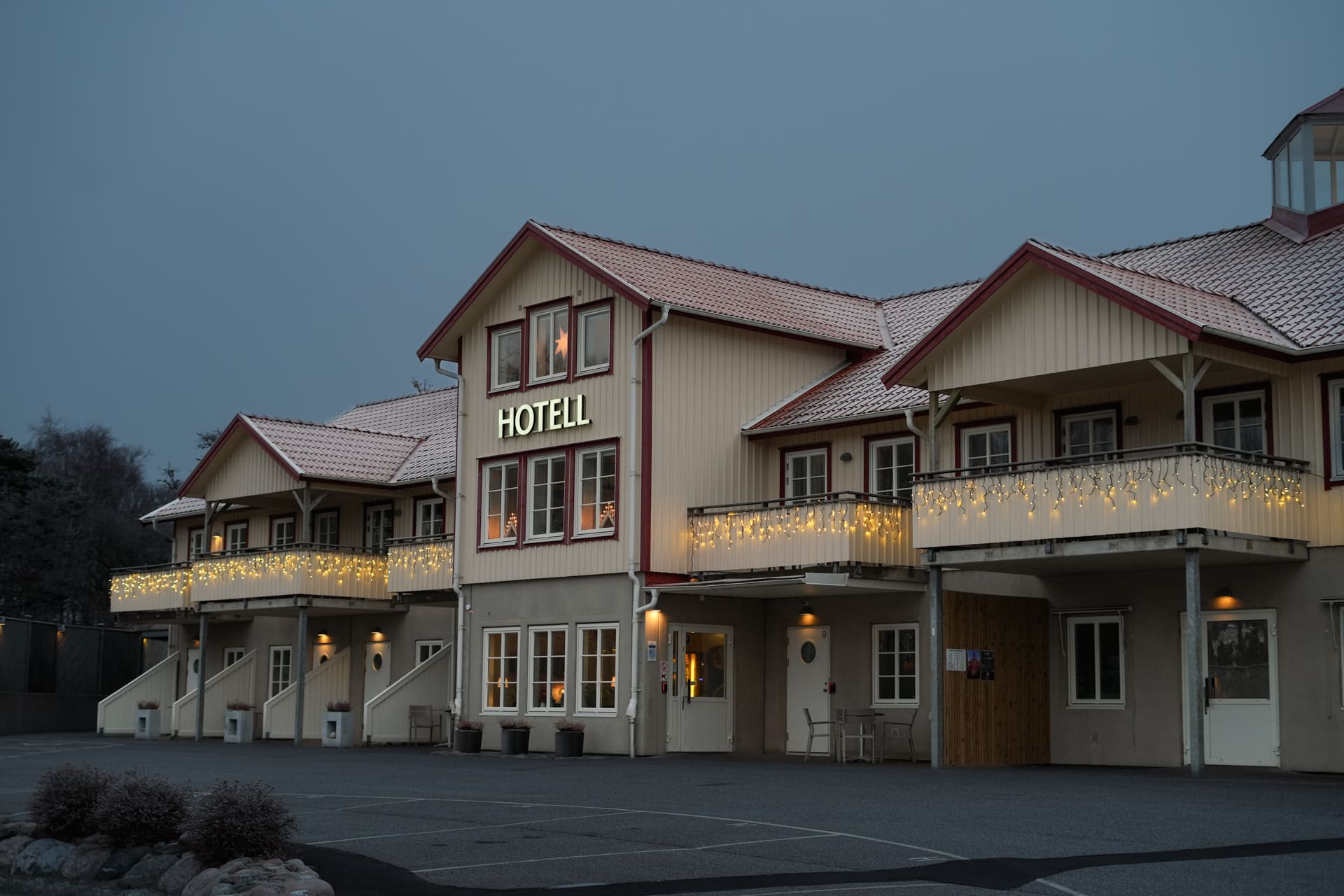Hotell julbelysning Julmat